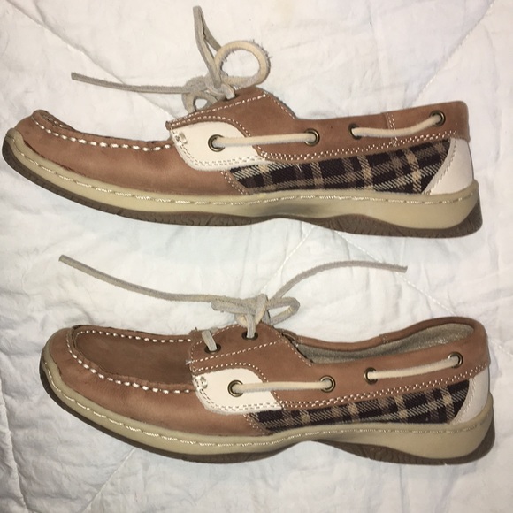 Highland Creek PLAID leather tie loafer flat preppy slip on comfy boat shoes 7.5 - Picture 10 of 16